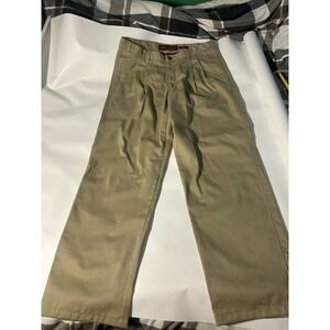 eddie bauer Wrinkle & Stain Resistant Ruston Fit Pleated Front Sz 36 By 32 khaki